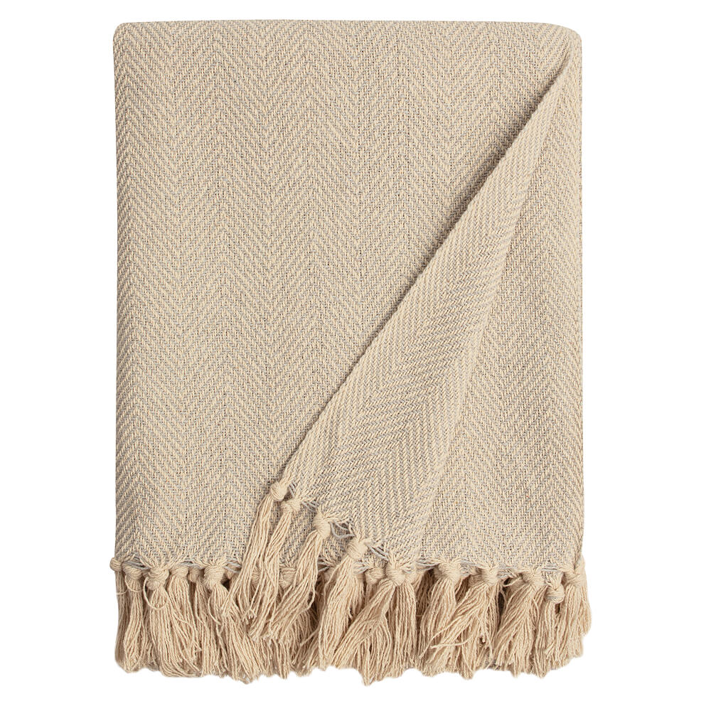 Halszálka mintás világosszürke enyhe kékkel pléd