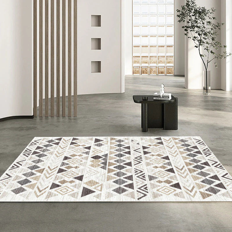 Vintage - sötét-bézs háromszögmintás - 120x180 cm