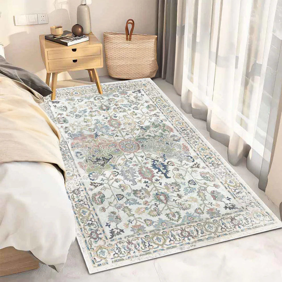 Vintage - türkiz mintás leveles - 120x180 cm