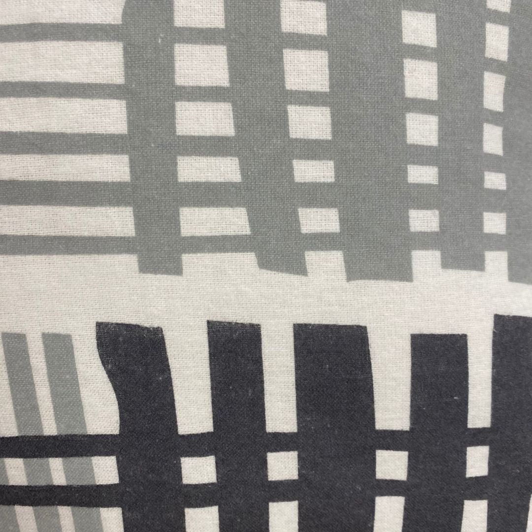 Flannel pillowcase - Grey/white