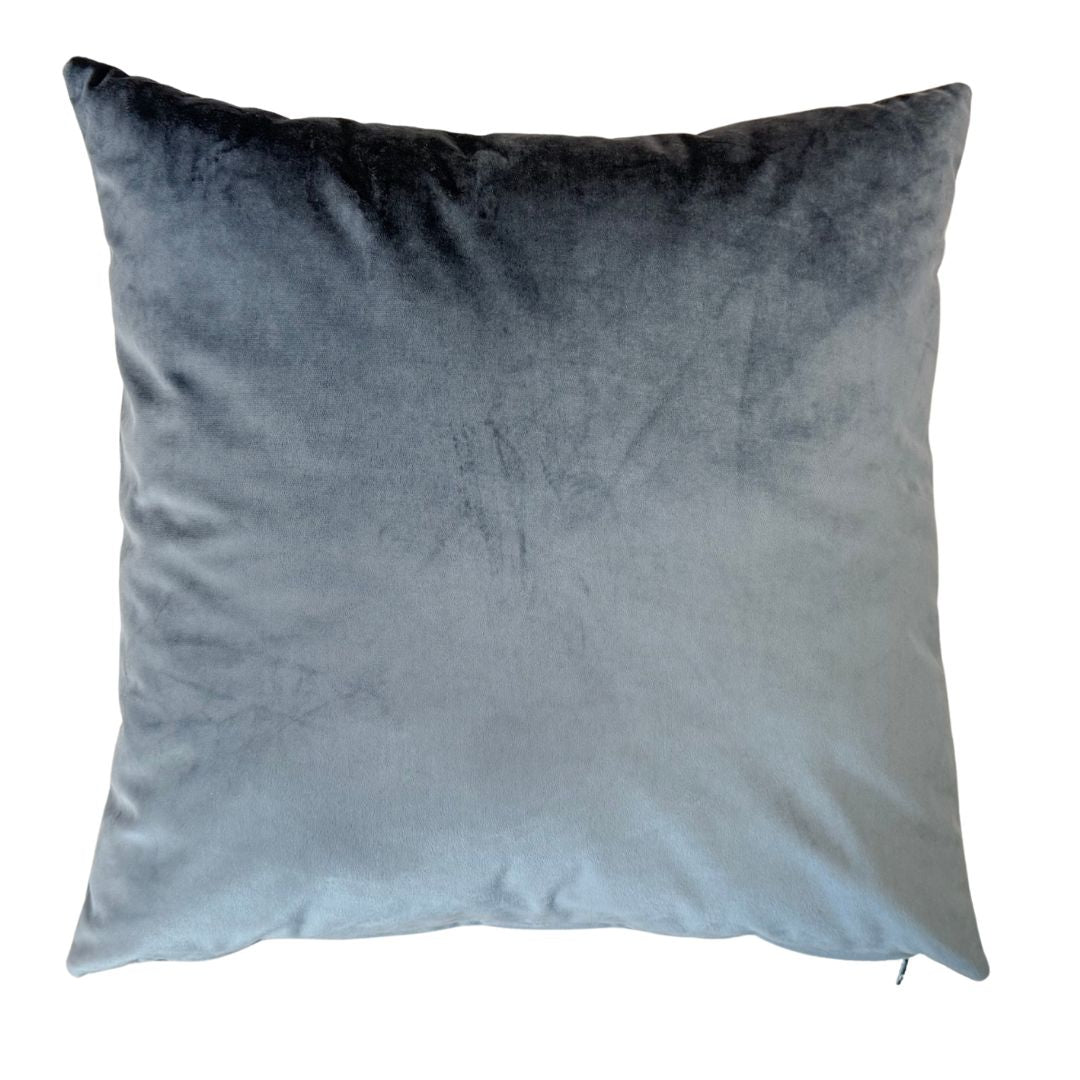 Szürke bársony díszpárna szettek - betéttel
