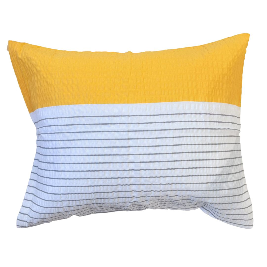 Krepp kispárnahuzat - Citromsorbet csíkokkal