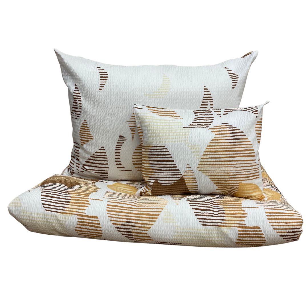 Crepe bed linen set of 3 - Earth colors