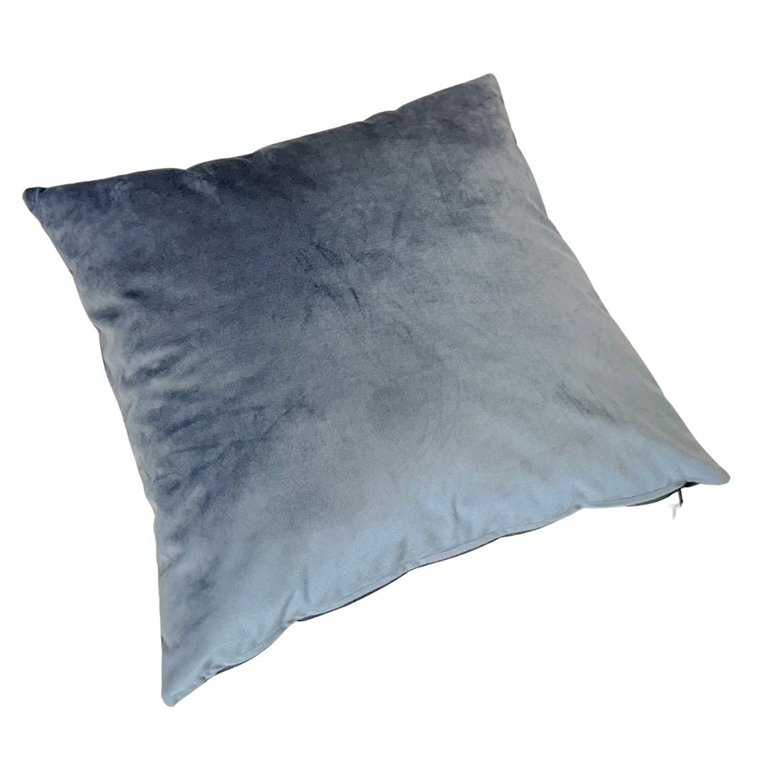 Moosgrünes Dekokissen aus Samt – mit Einlage – 45 x 45 cm