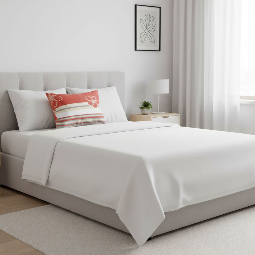 Kissenbezug aus Baumwolle - Braun/Beige geblümt