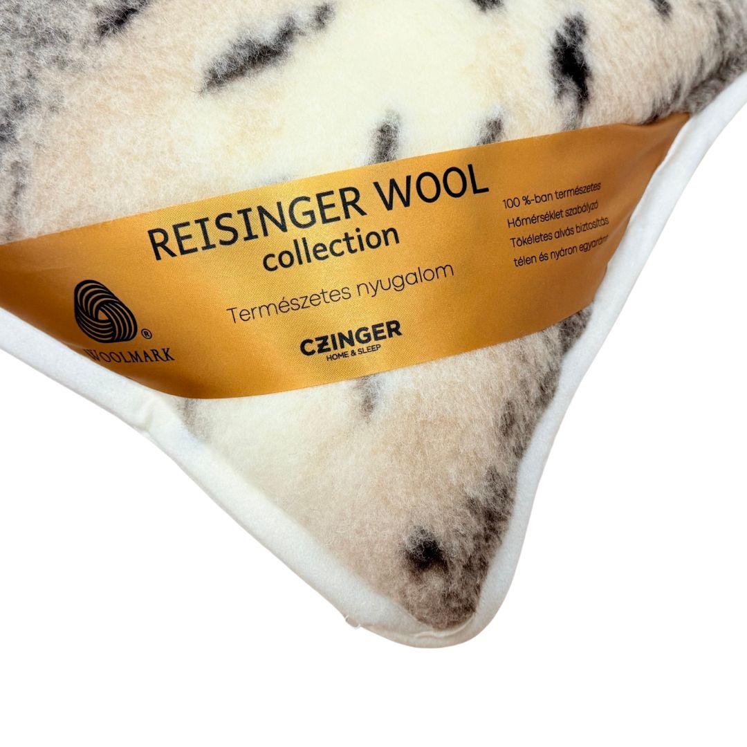 Gyapjú Euro párna - Hiúz mintás kétoldalas vízszintes - 550 gr/m2 - 40x80 cm