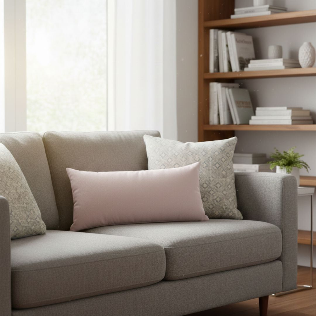 Díszpárna betéttel - Magában mintás púderrózsaszín