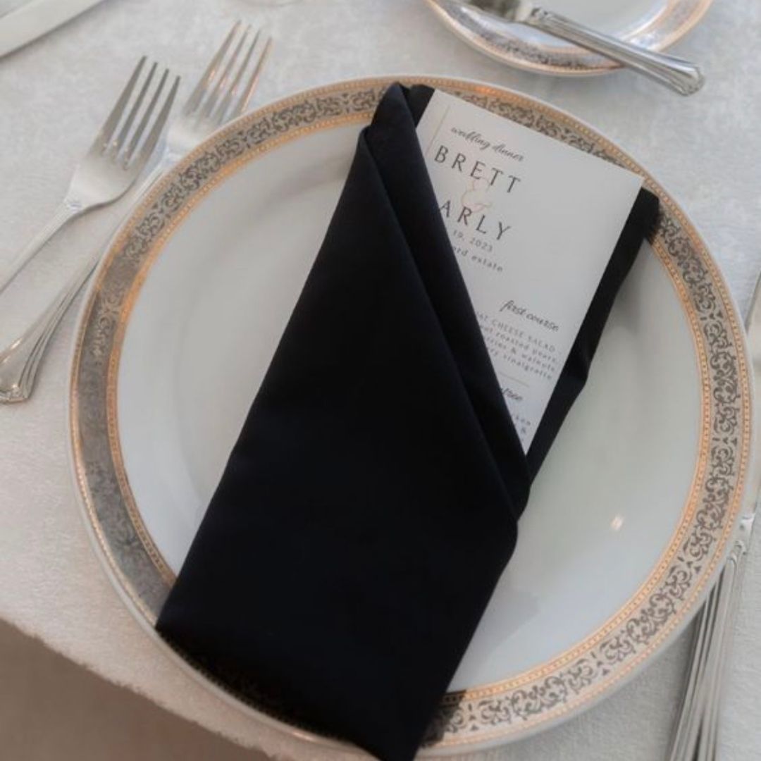 Textil szalvéta - fekete - Prémium minőség!