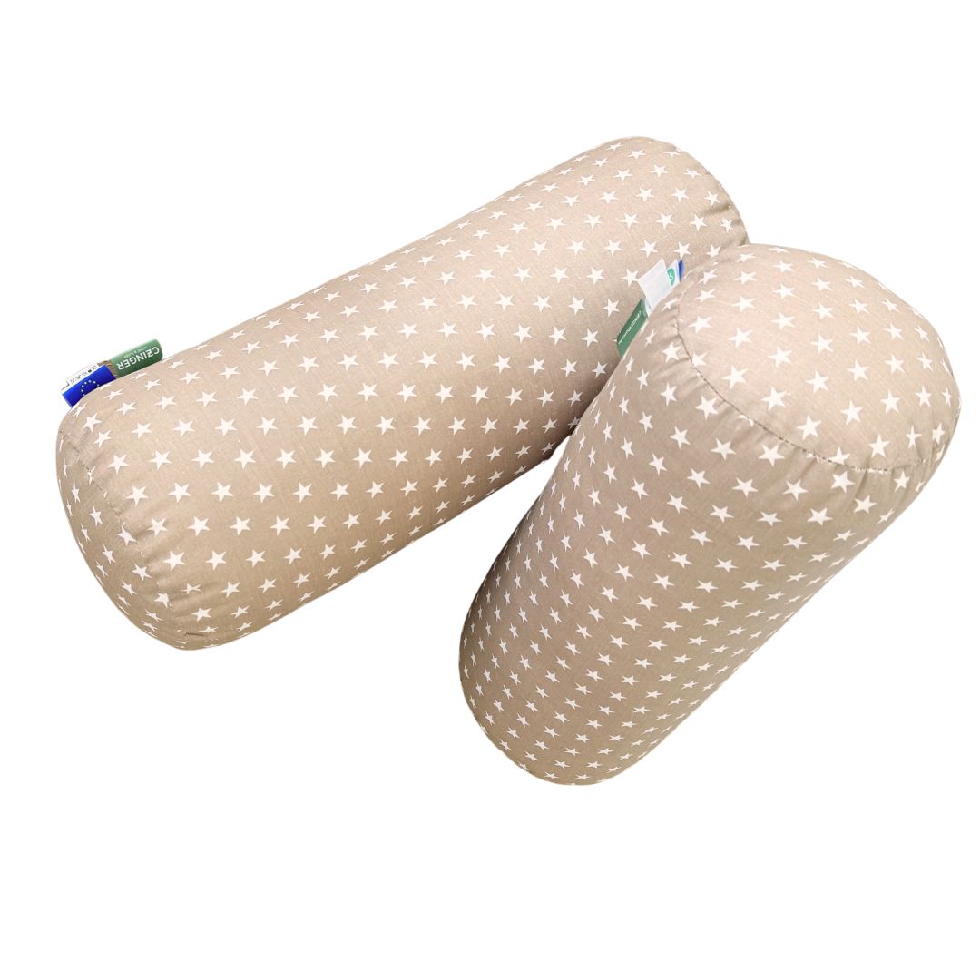 Beige branched - cylinder pillow 2 pcs