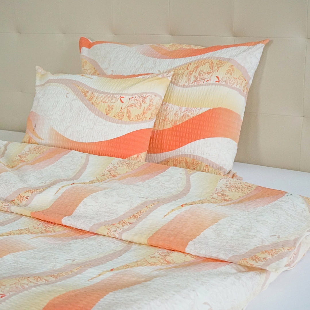 Krepp párnahuzat - Narancs hullám mintás