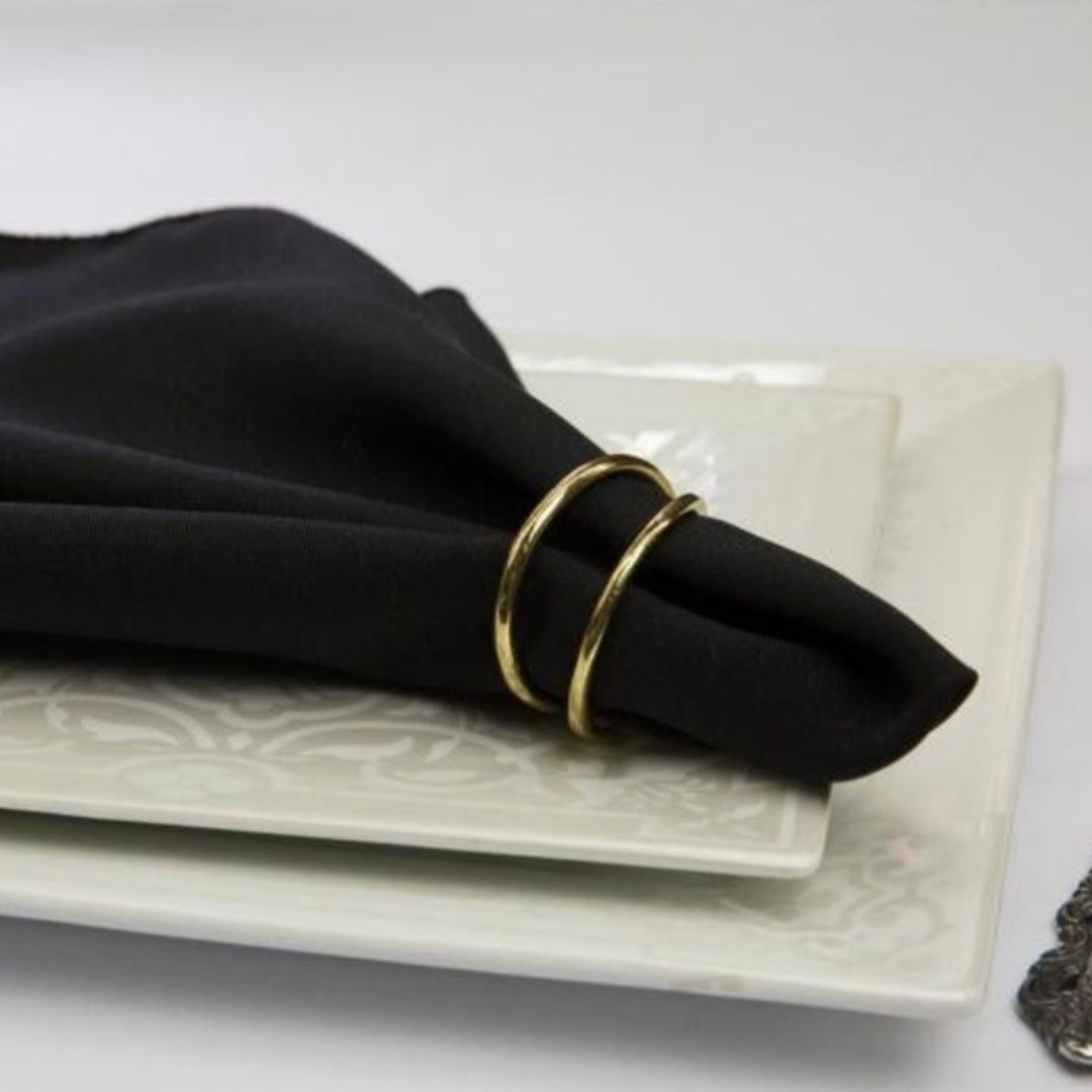 Textil szalvéta - fekete - Prémium minőség!