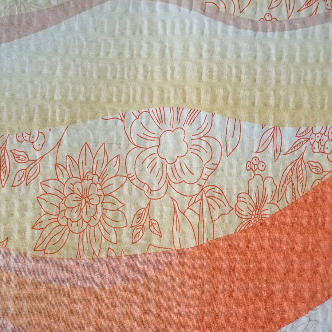 Krepp párnahuzat - Narancs hullám mintás