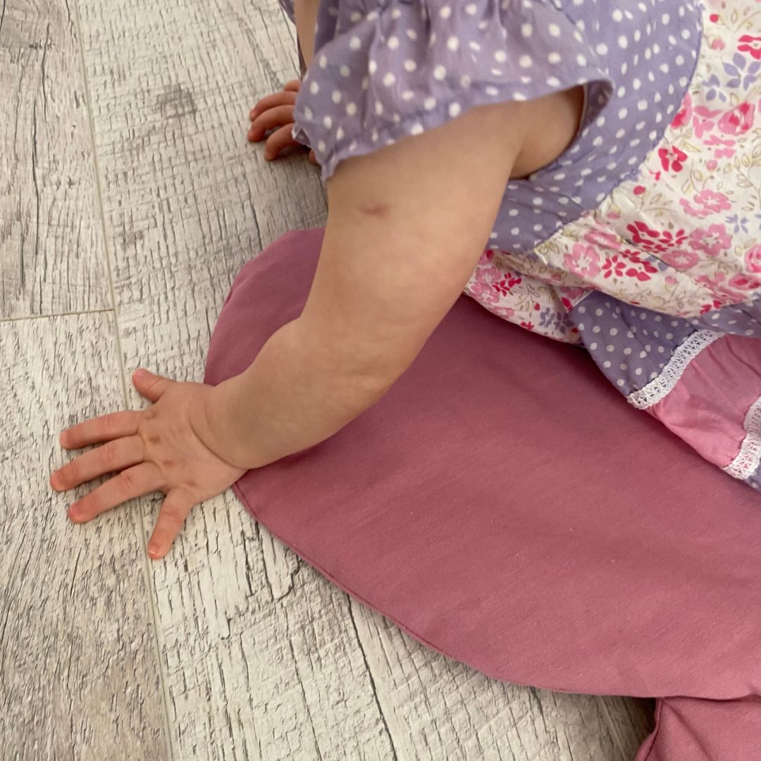 Shell children's play mat and blanket - mauve