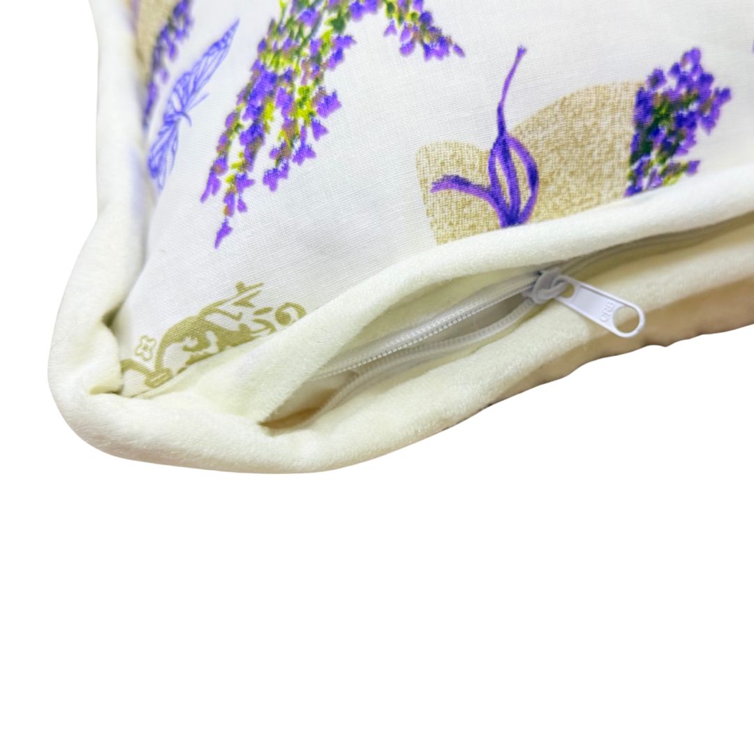 Einseitiges kleines Wollkissen mit Lavendelmuster – 600 g/m² – 40 x 50 cm