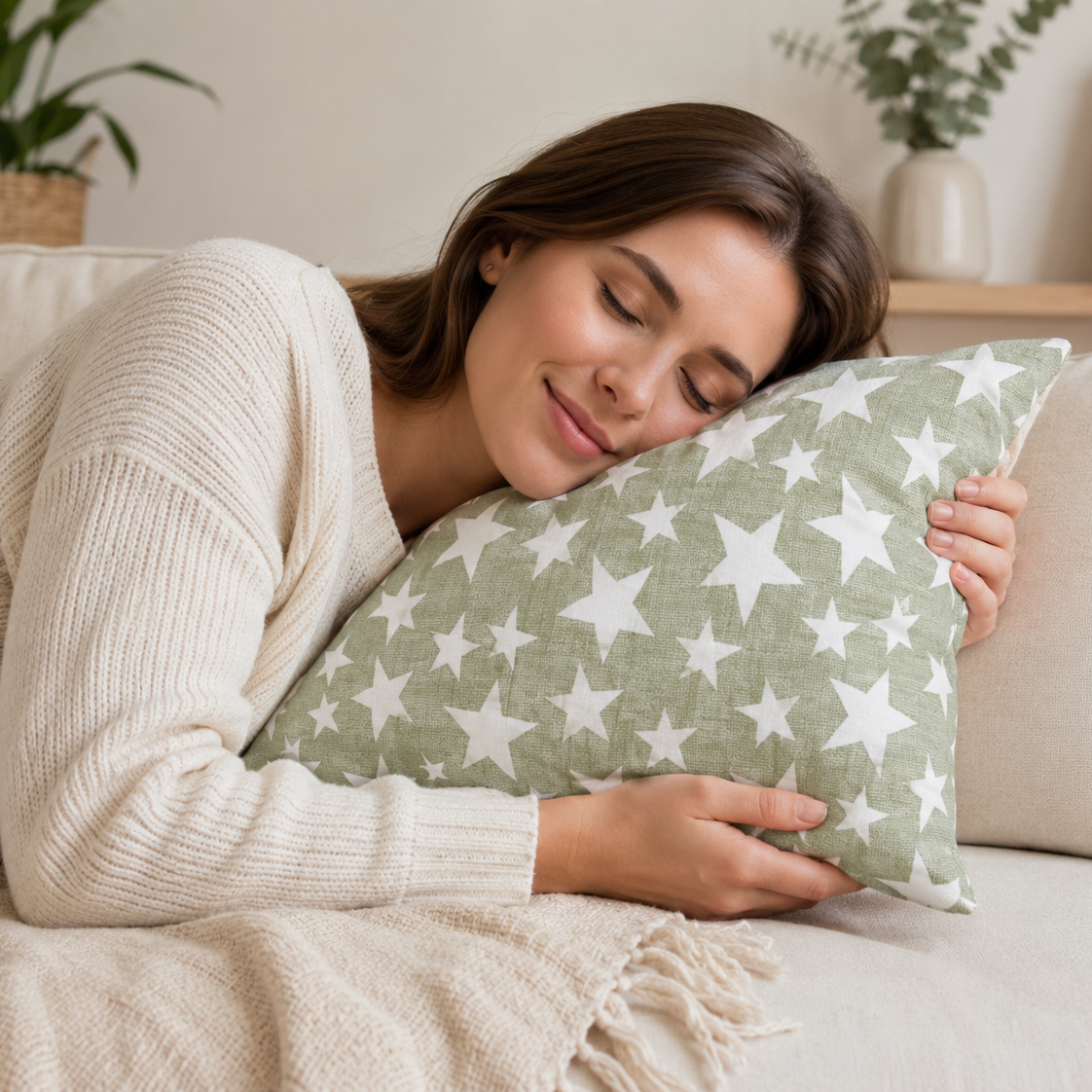 Cotton bed linen set - Blue circles