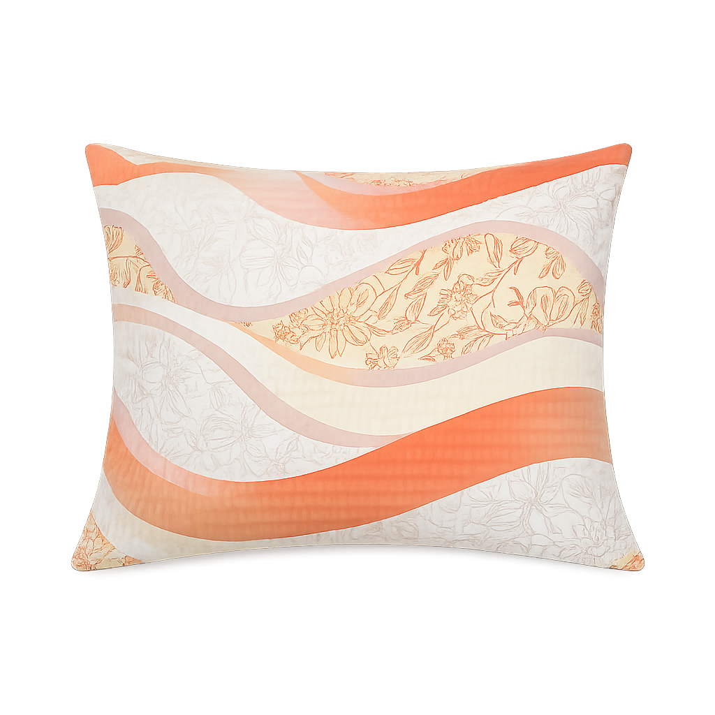 Krepp párnahuzat - Narancs hullám mintás