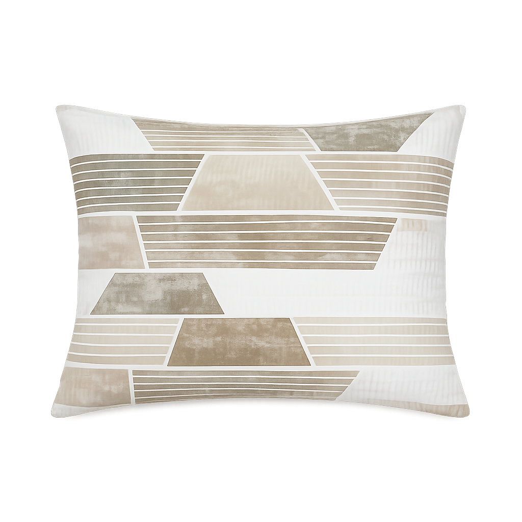 Krepp párnahuzat - Barna mintás