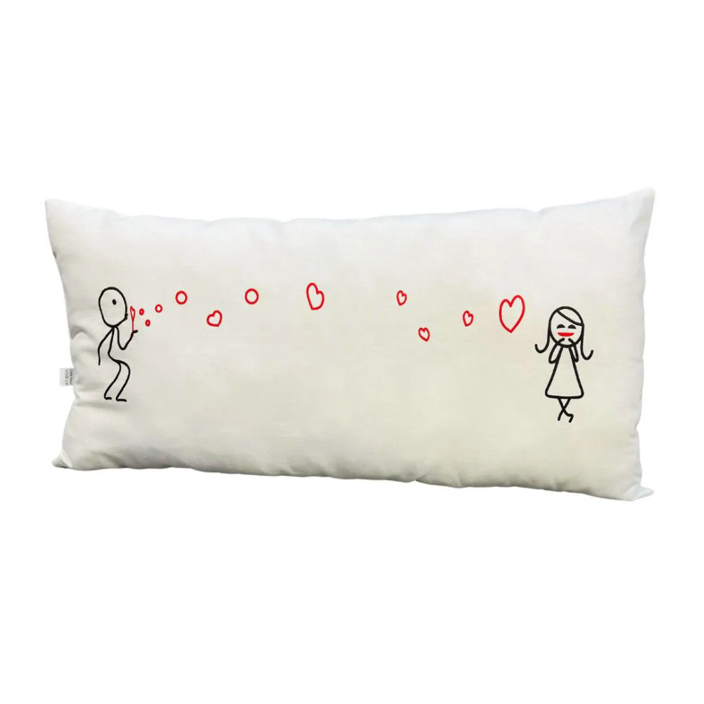 Heart sends heart decorative pillow - microfiber