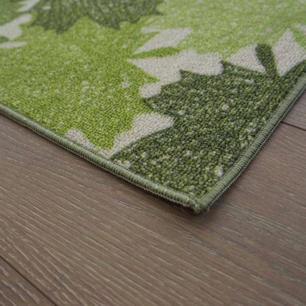 Doormat - Leaf pattern - Green
