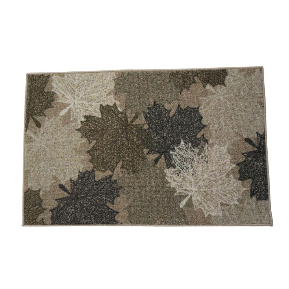 Fußmatte - Blättermuster - Beige