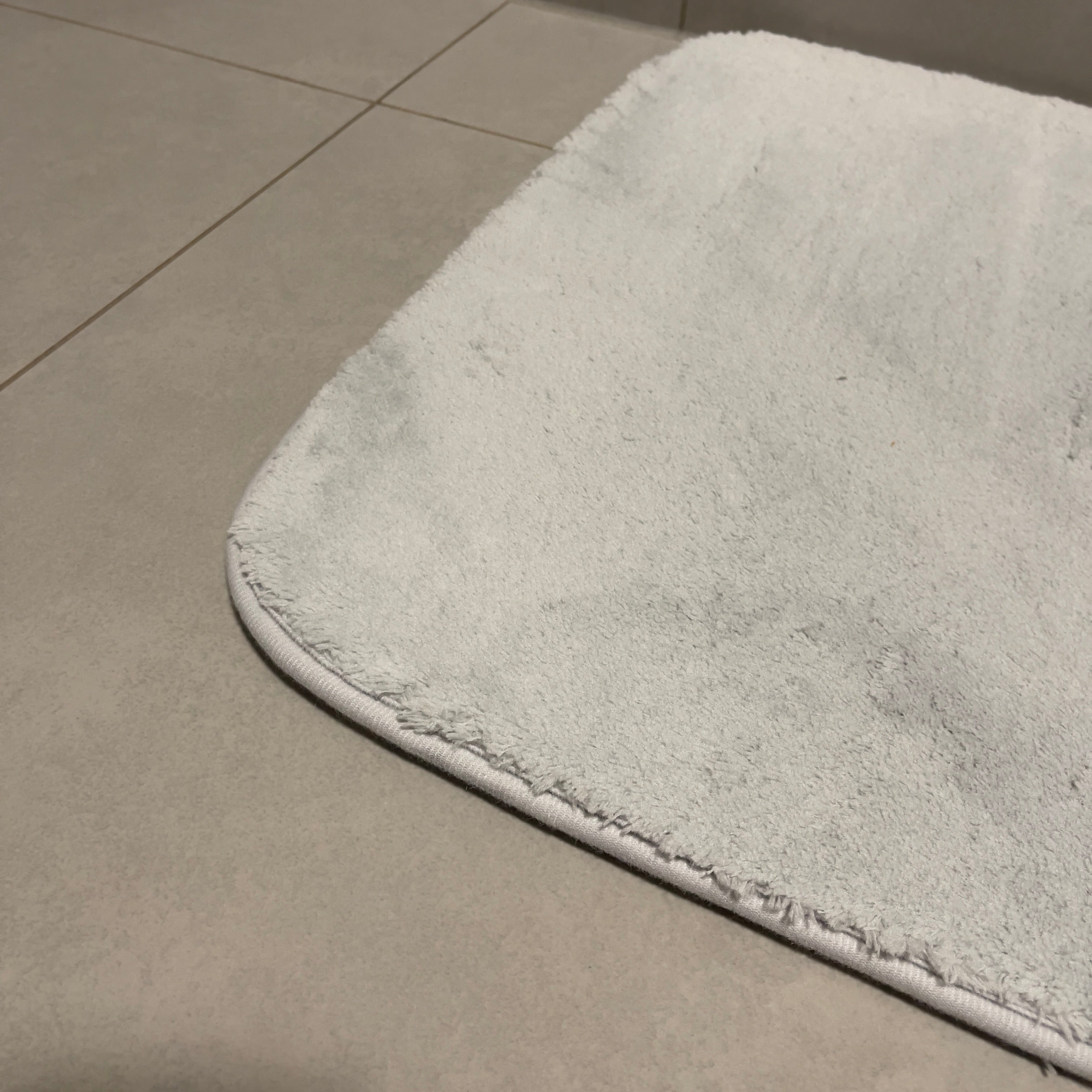 Light gray bathroom rug set - 2 pieces - 50x80, 40x50 cm