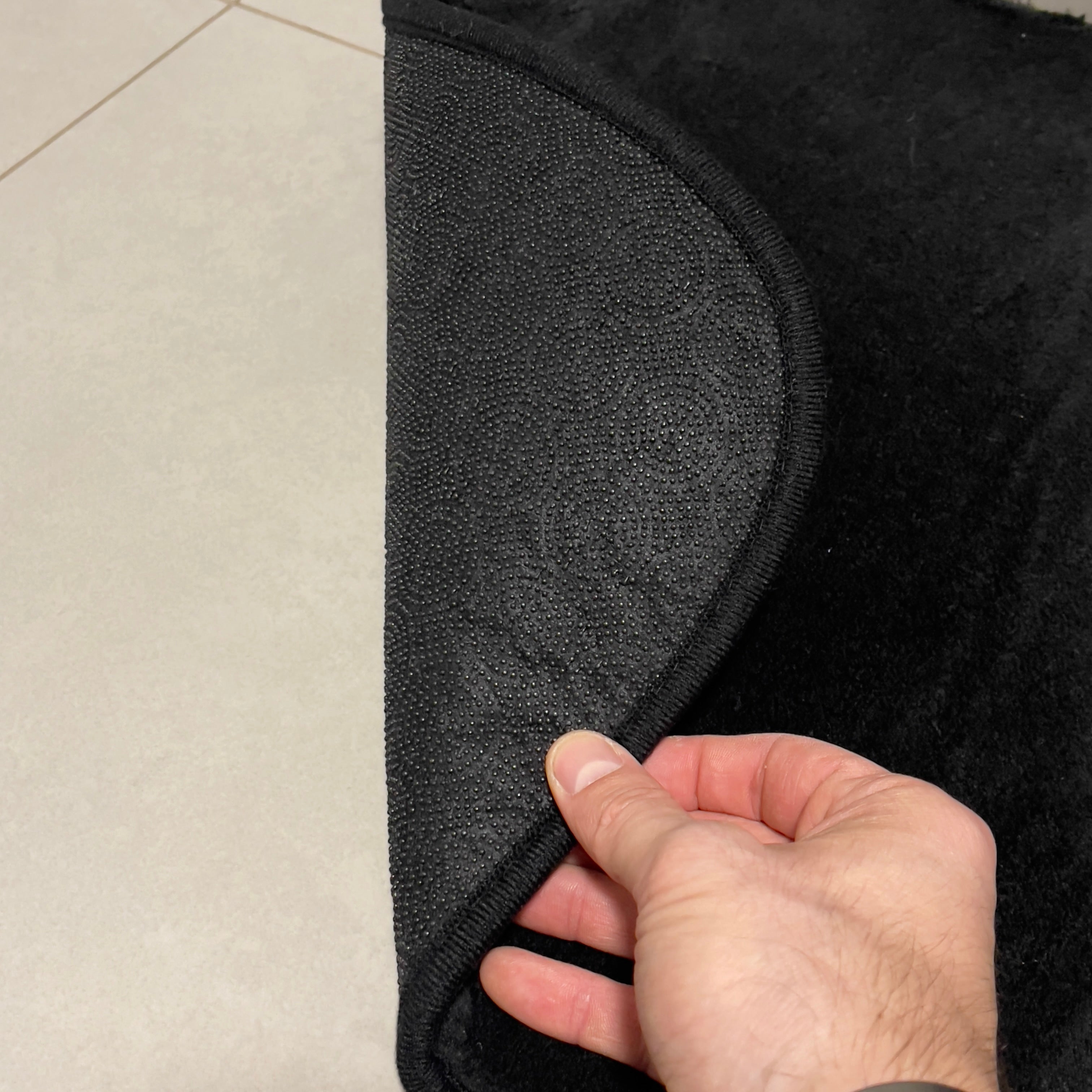 Schwarzes Badezimmerteppich-Set – 2-teilig – 50x80, 40x50 cm