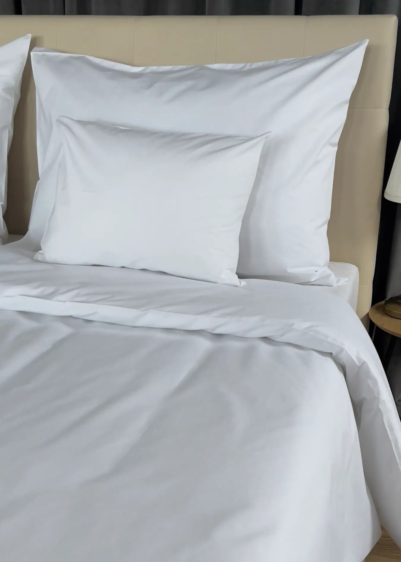 Hotel-Bettlakenset aus 100 % Baumwollleinen – Spannbettlaken – 2er-Set – 146 g/m² – verpackt