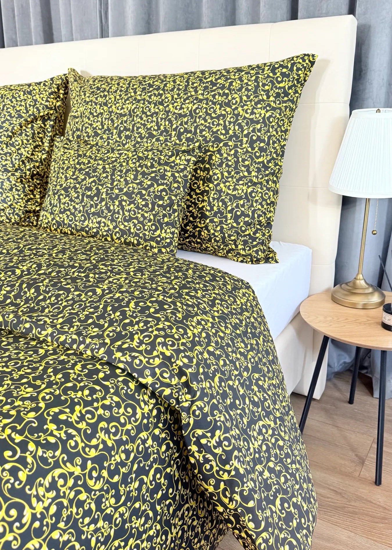 Cotton bed linen set - Blue circles