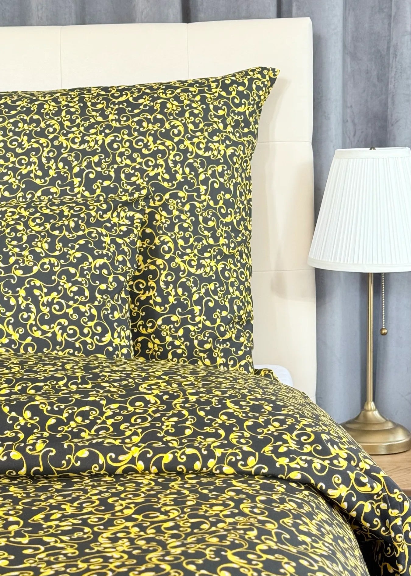 Cotton bed linen set - Blue circles