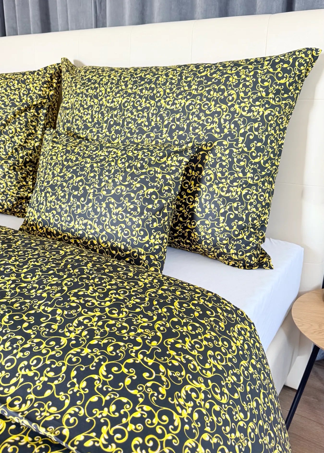 Pamut ágyneműhuzat garnitúra - Barokk arany-feketén