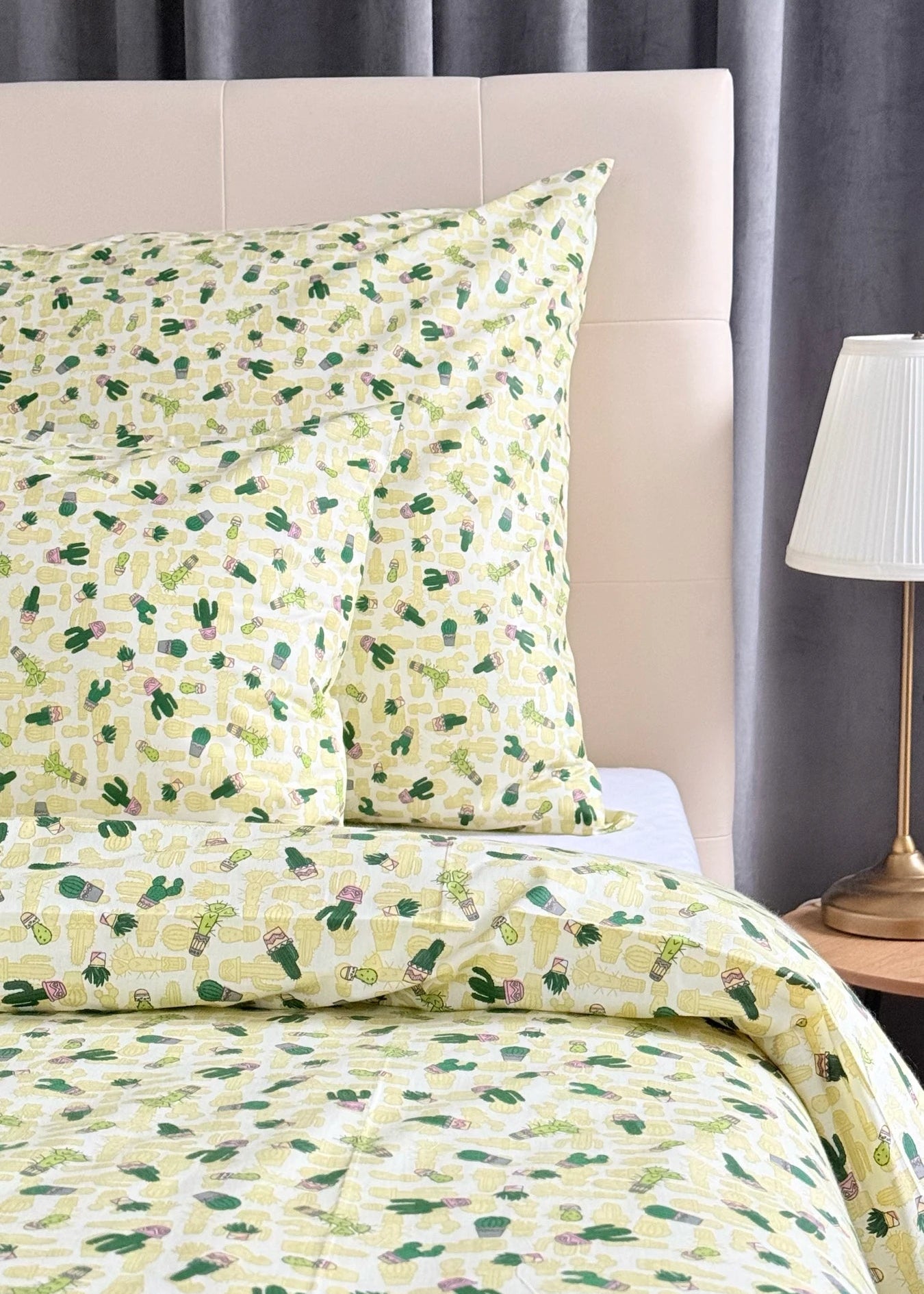 Cotton bed linen set - Blue circles