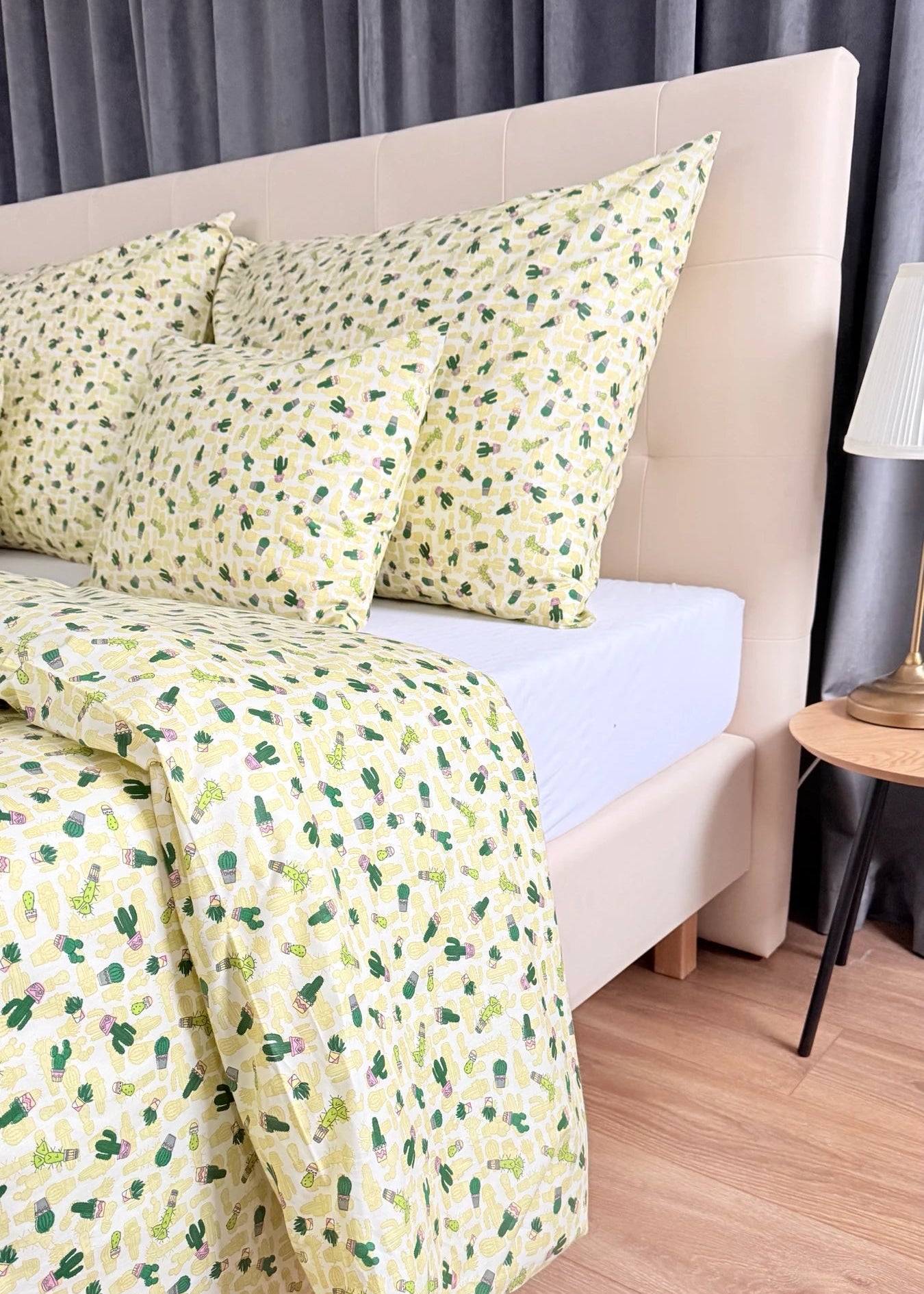 Cotton bed linen set - Blue circles