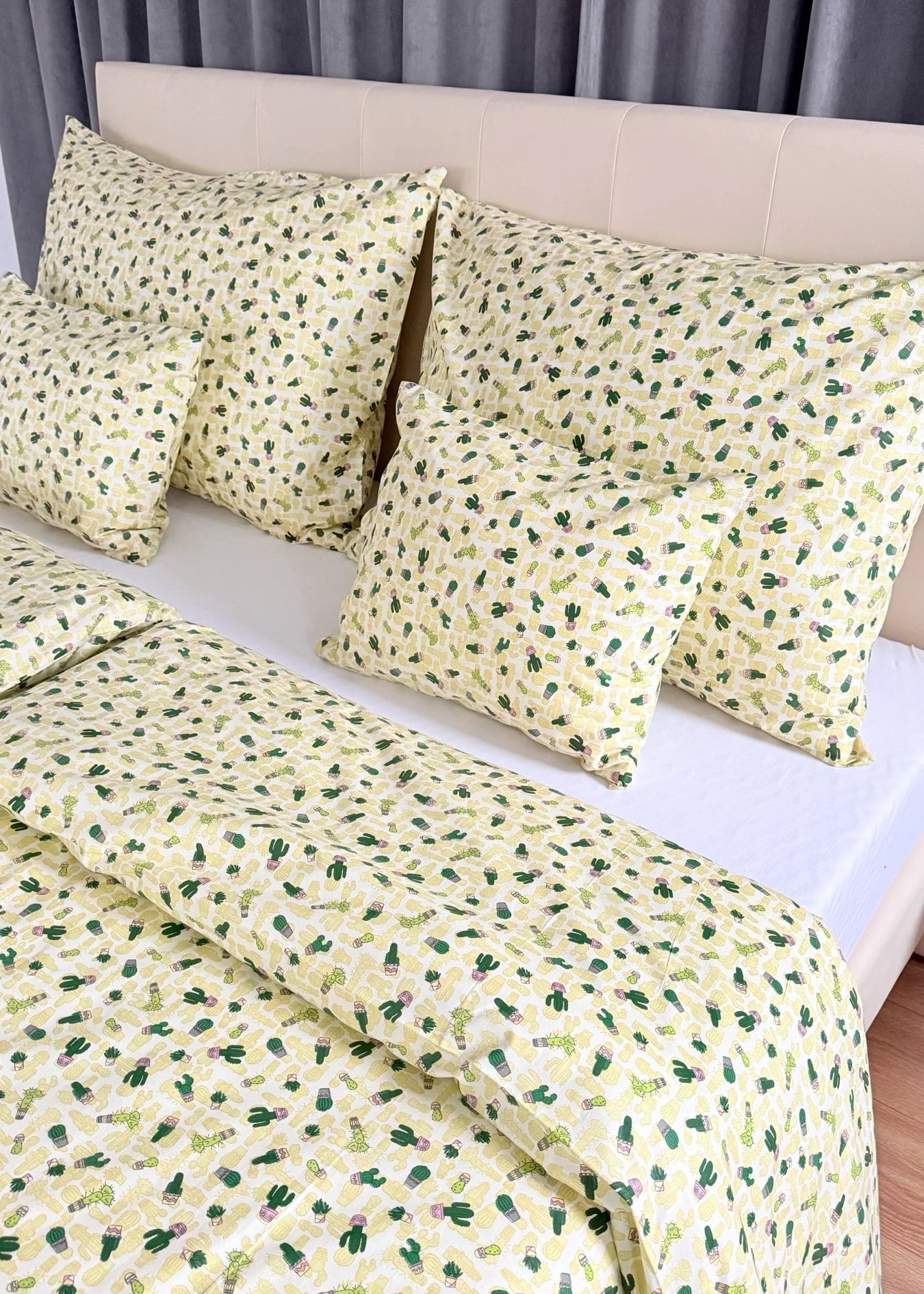 Cotton bed linen set - Blue circles