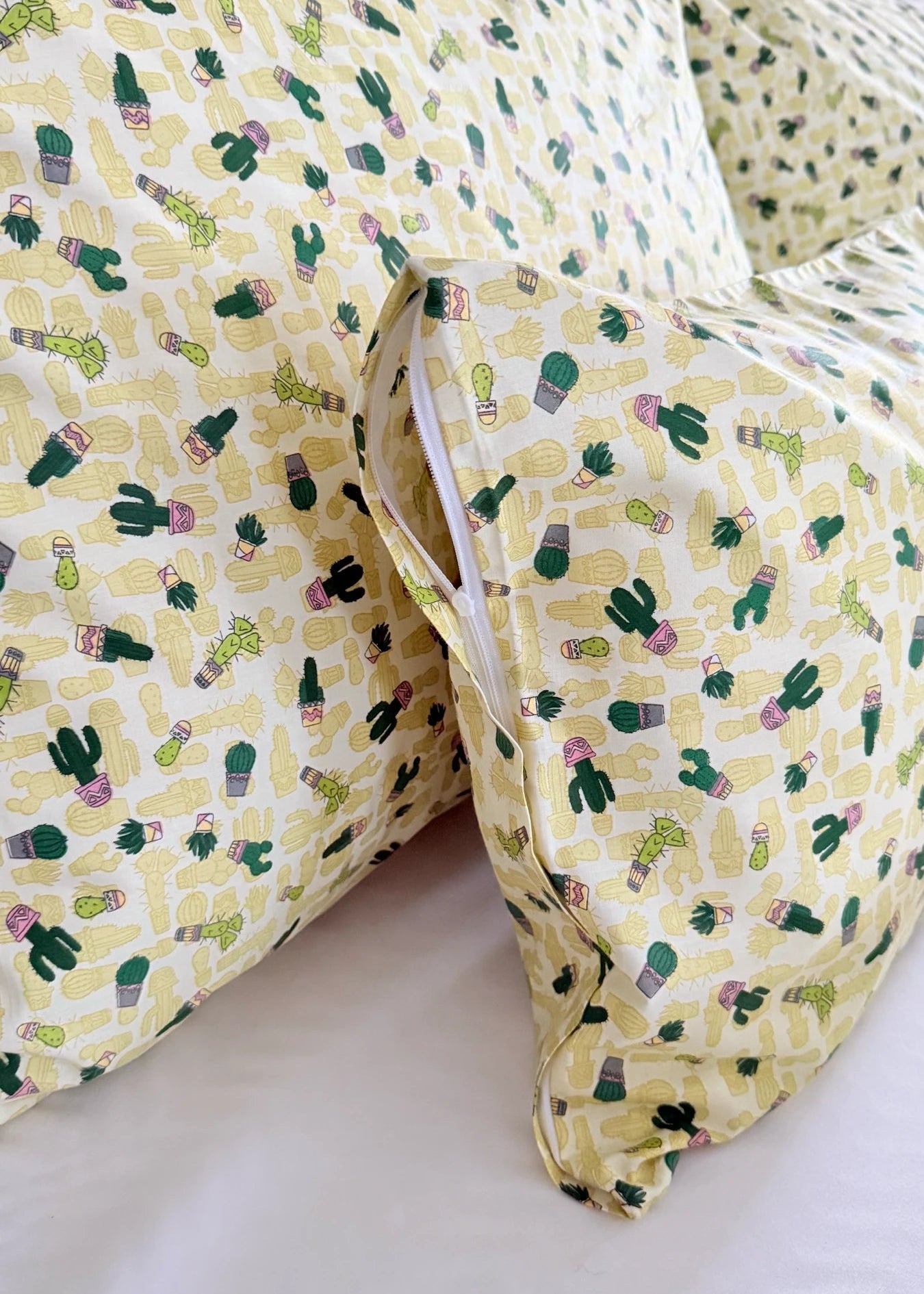 Cotton bed linen set - Blue circles