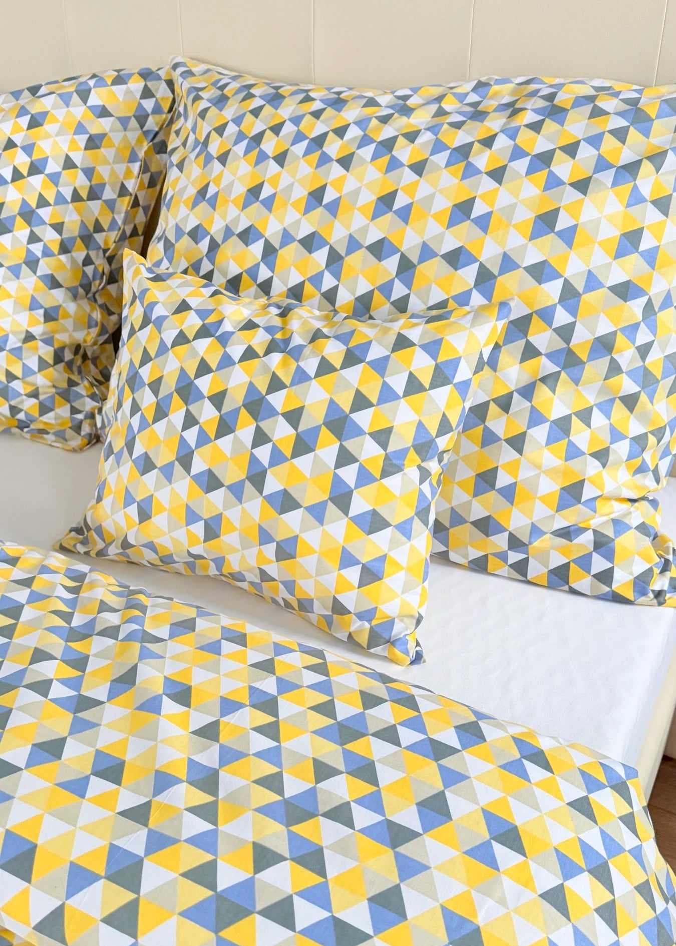 Cotton bed linen set - Blue circles