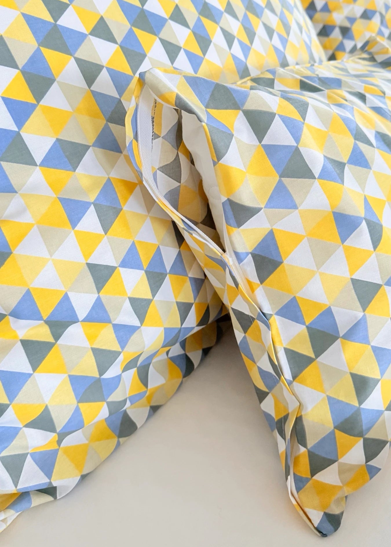 Cotton bed linen set - Blue circles