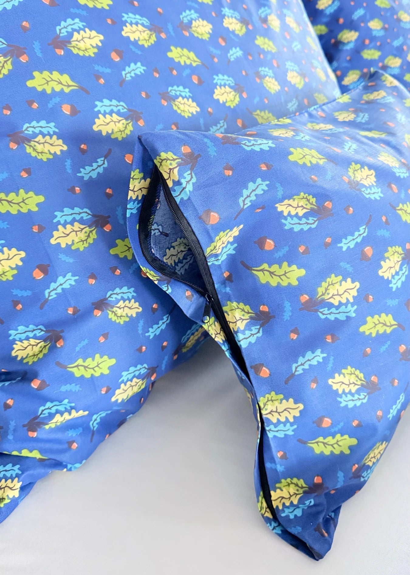 Cotton bed linen set - Blue circles