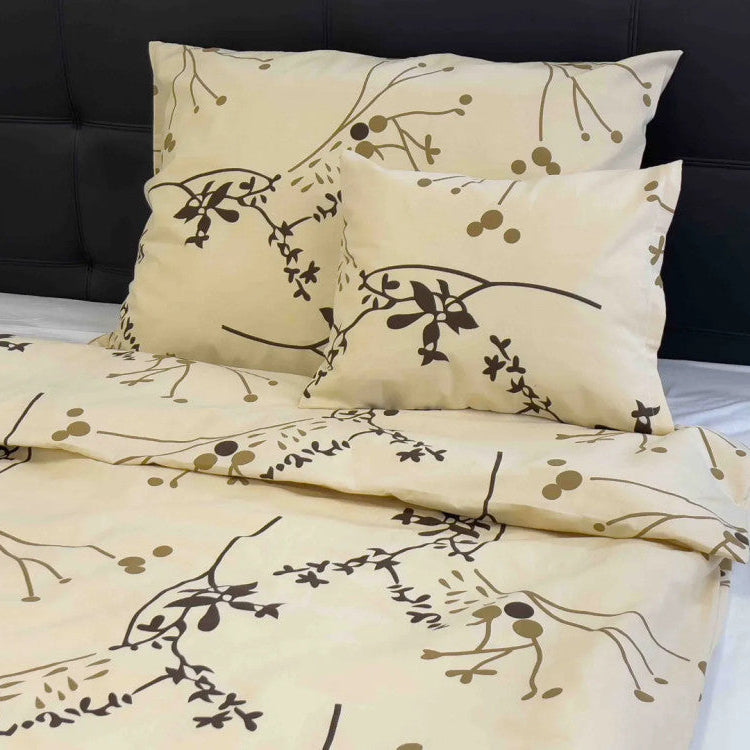 Cotton pillowcase - Brown/beige tree branch