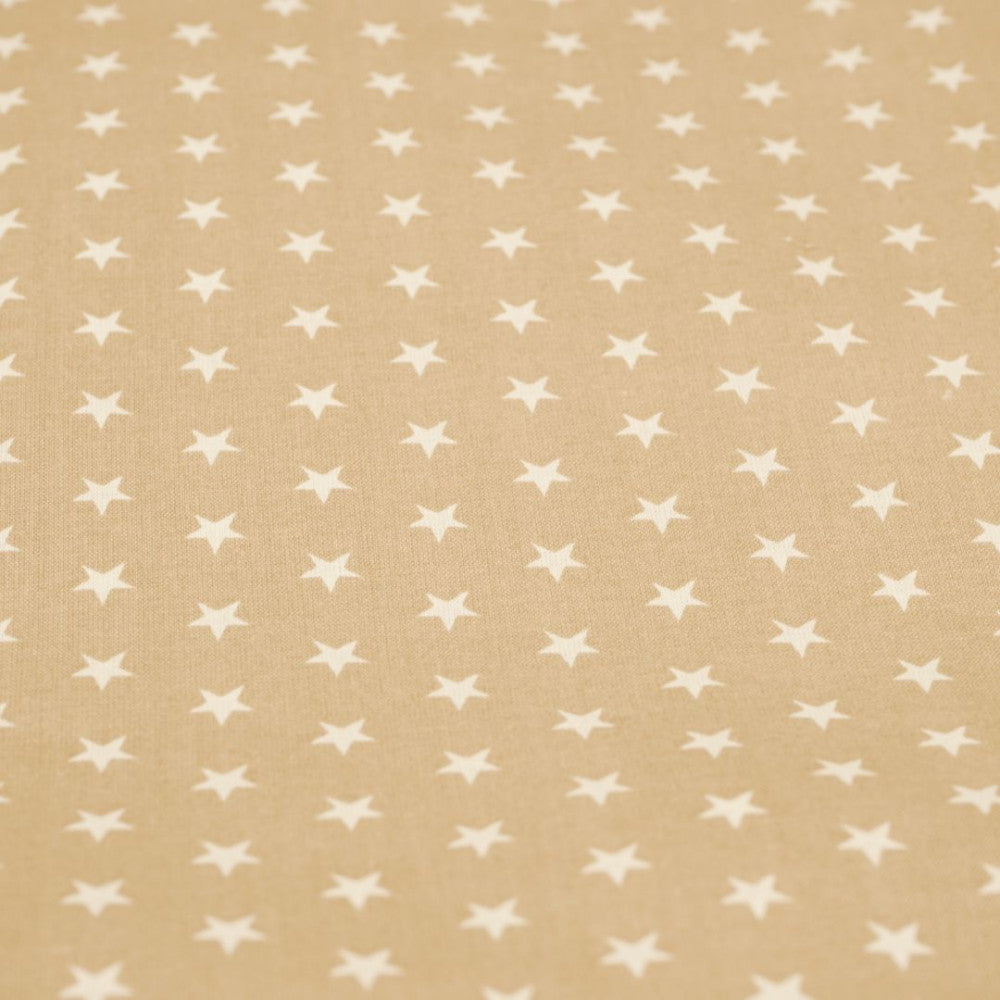 Baumwoll-Bettlaken-Set - 3-teilig - Braune und weiße Sterne