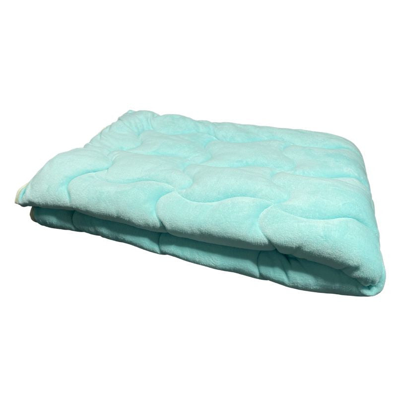 Soft - extra warm, soft double-sided winter blanket - turquoise/natural - 135x195 cm