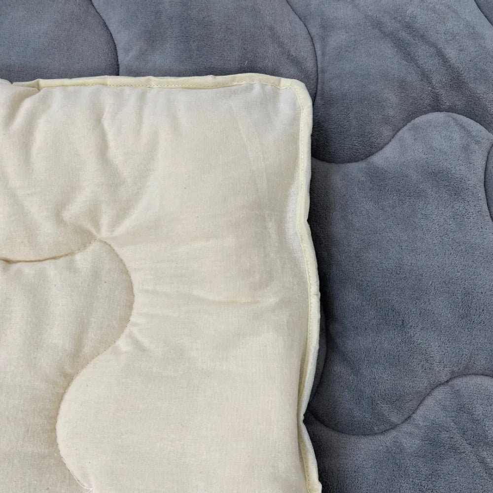 Soft - extra warm, soft double-sided winter blanket - grey/natural - 135x195 cm