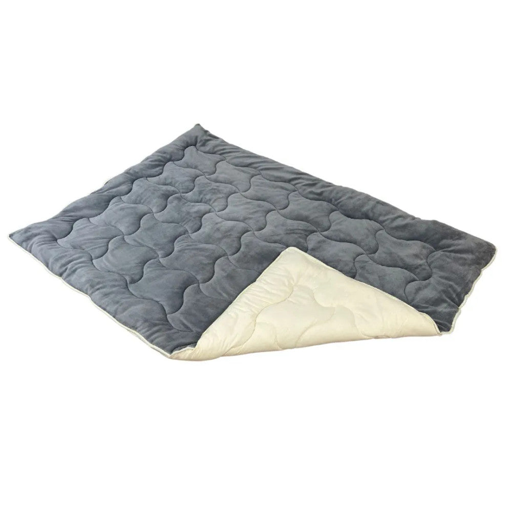 Soft - extra warm, soft double-sided winter blanket - grey/natural - 135x195 cm