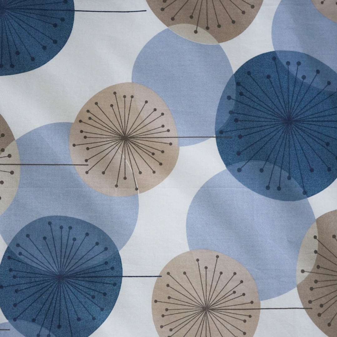 Pamut párnahuzat - Kék körök