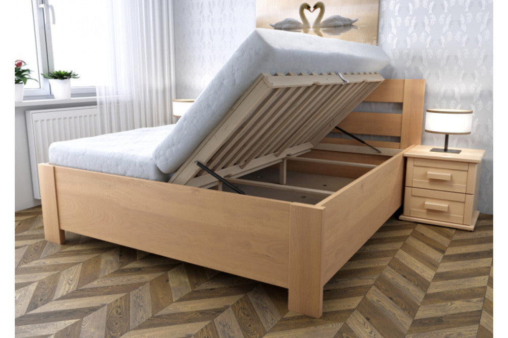 Sandra bükk ágy ágyneműtartóval