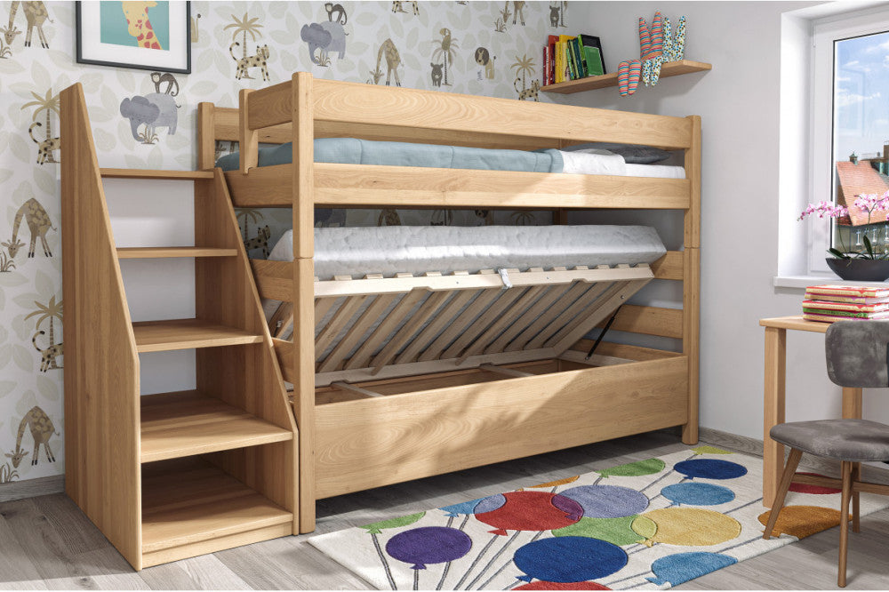 Junior 20 emeletes ágyneműtartós bükk ágy