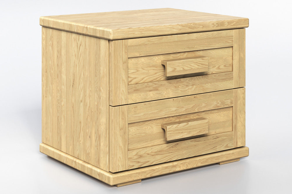 Laura beech bedside table - two drawers