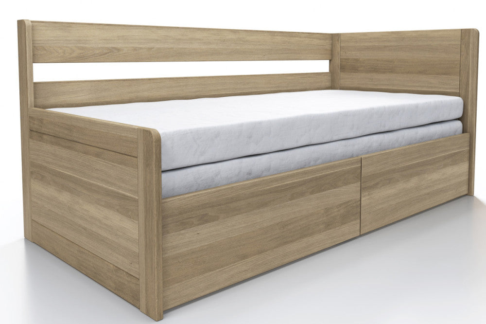 Sarah beech folding bed with a high headboard