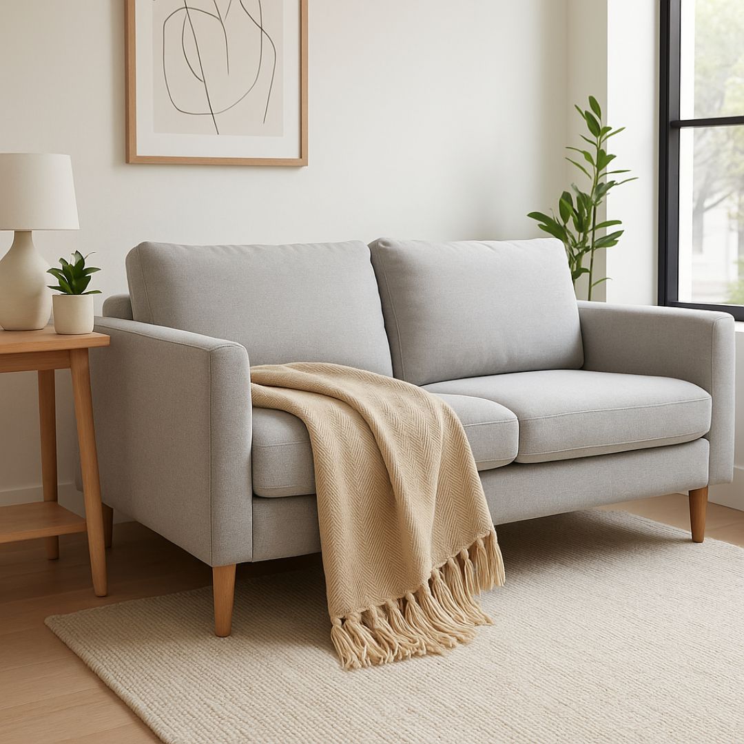 Halszálka mintás világosszürke enyhe kékkel pléd