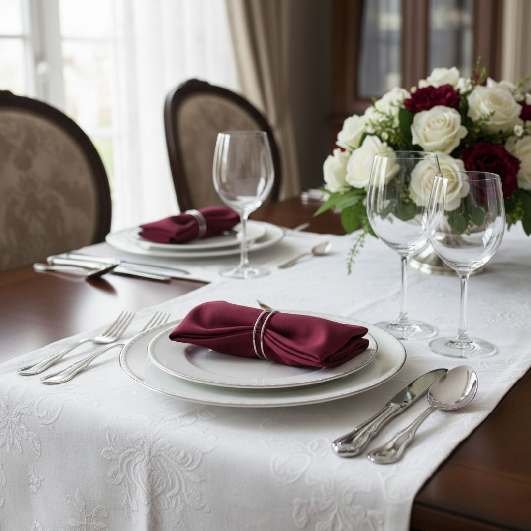 Textil szalvéta - bordó - Prémium minőség!