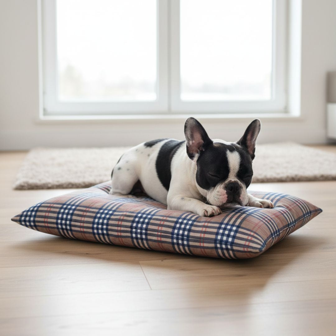 Hundebett im Karo-Design